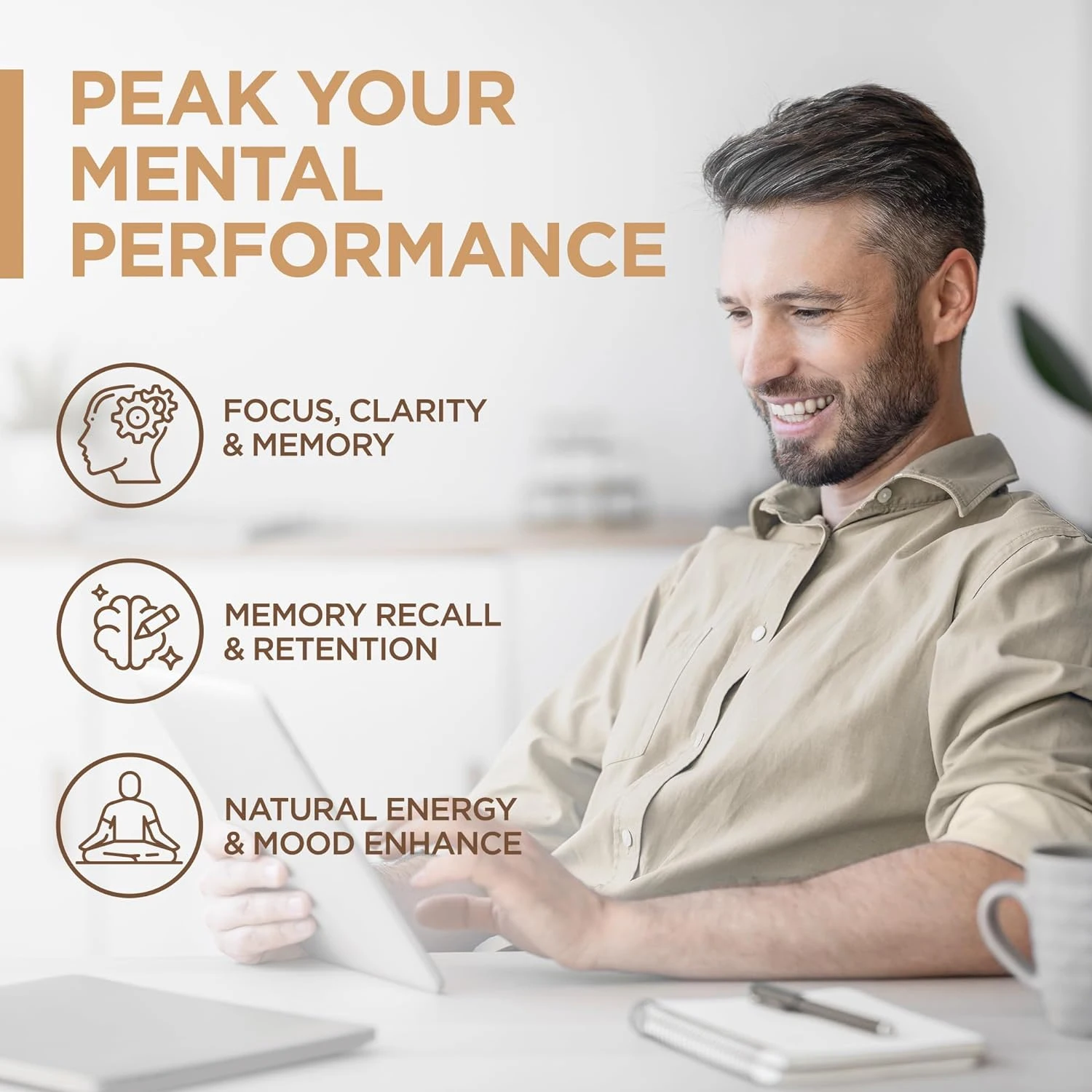 10x Mushroom Complex Capsules with Lions Mane, Chaga Nootropic Brain Supplement for Memory and Immunity view 5