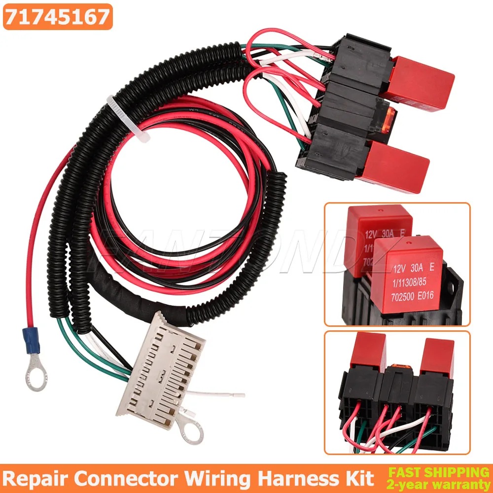 For Fiat Panda Van 169 2003-2013 Body Computer Low Beam Headlights Repair Connector Wiring Harness Kit 71745167 71000659