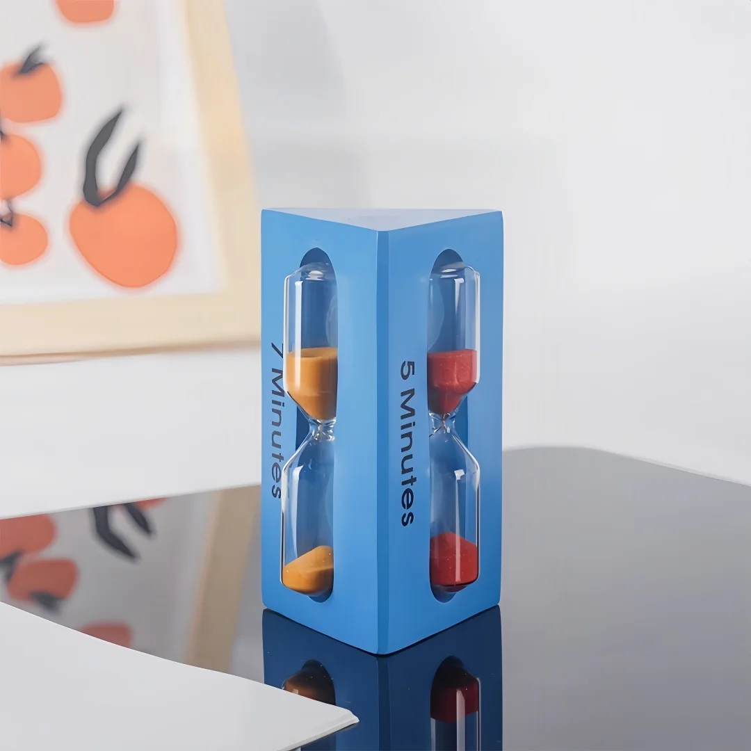 Promotional  1 set 3/5/7 Minutes Wood Frame Hourglass Sandglass Sand Clock Timer Random Color for Home Table Tea Decoration