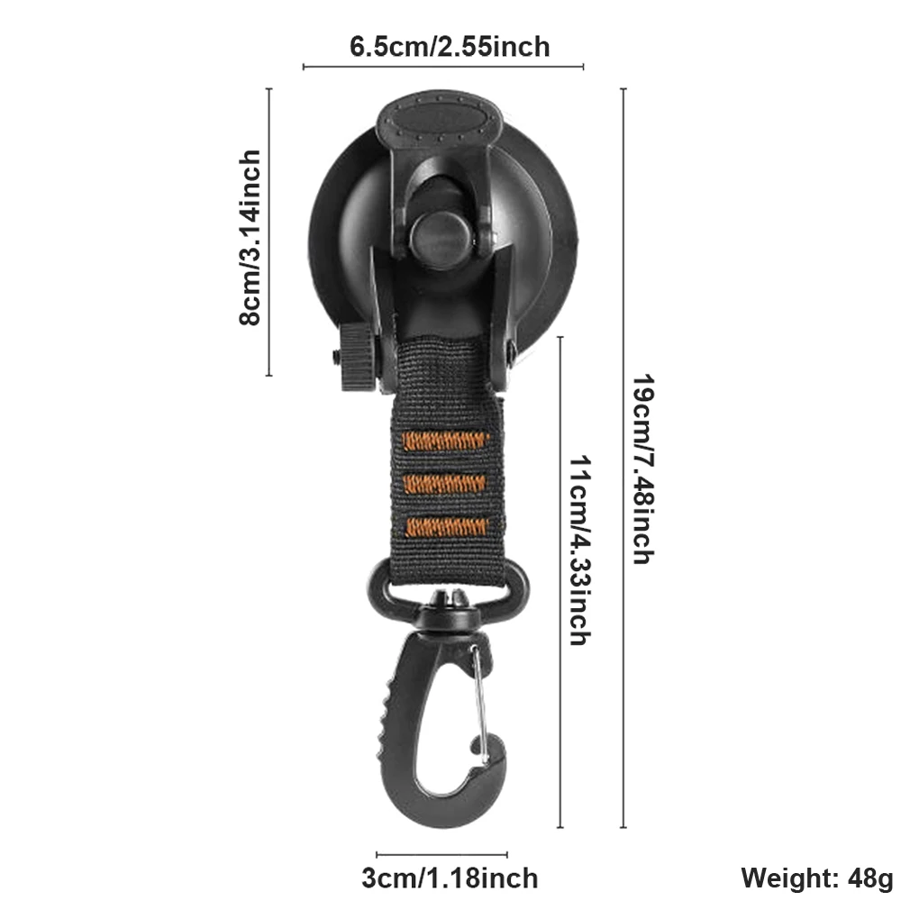 Tent Suction Cup Securing Hook Portable Fishing Tie Down Traps Green