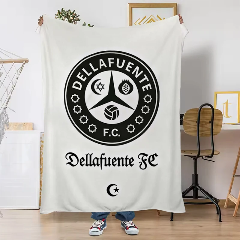 

Fashionable Luxury Dellafuente FC Throw Blanket Portable Office Soft Plaid With Print Picnic Blankets on Offer Sofa Quilt Downy