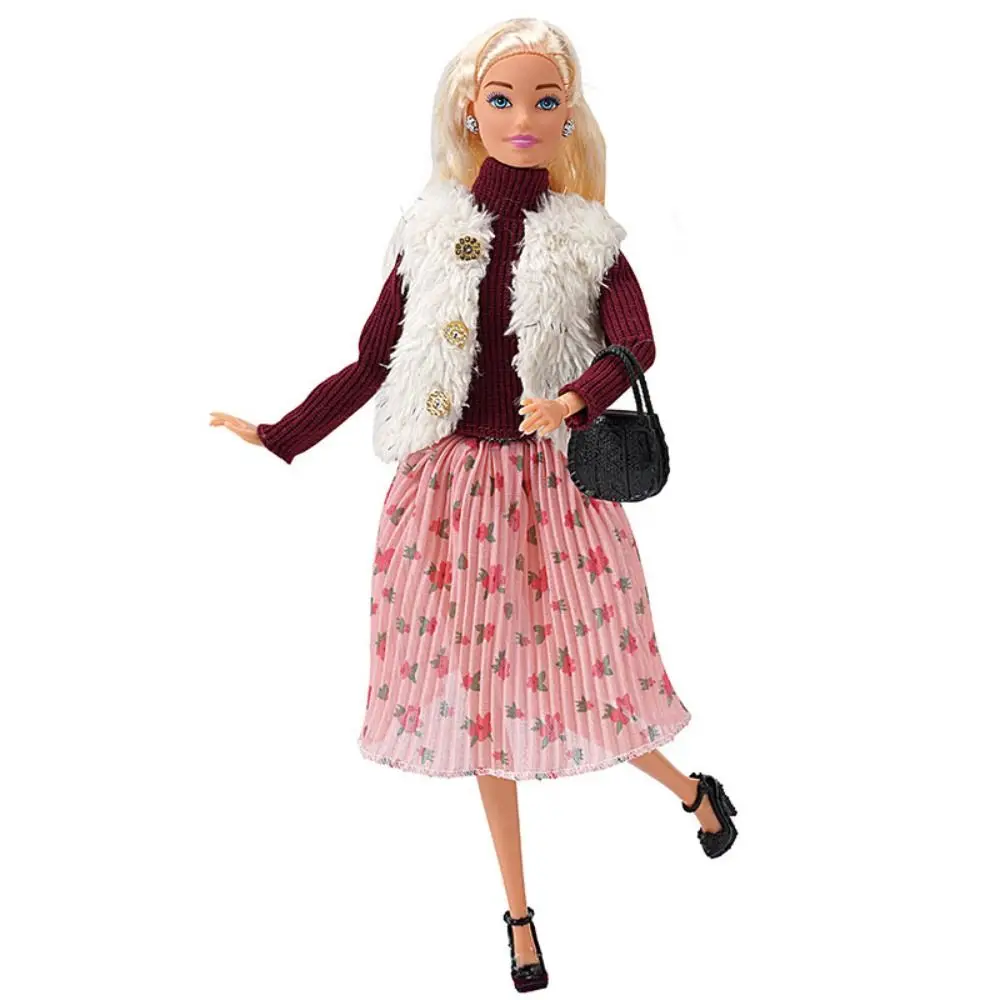 

Cute Casual Dresses Clothes Handmade Fashion Winter Sweaters Skirt with Shoes Bags Dolls DIY Accessories for 1/6 BJD 30cm Dolls