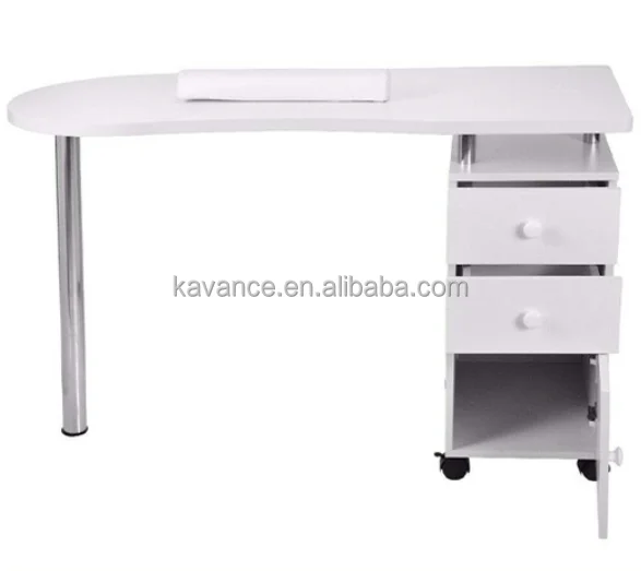 White Nail Salon Furniture Manicure Table Nail Desk with Drawer
