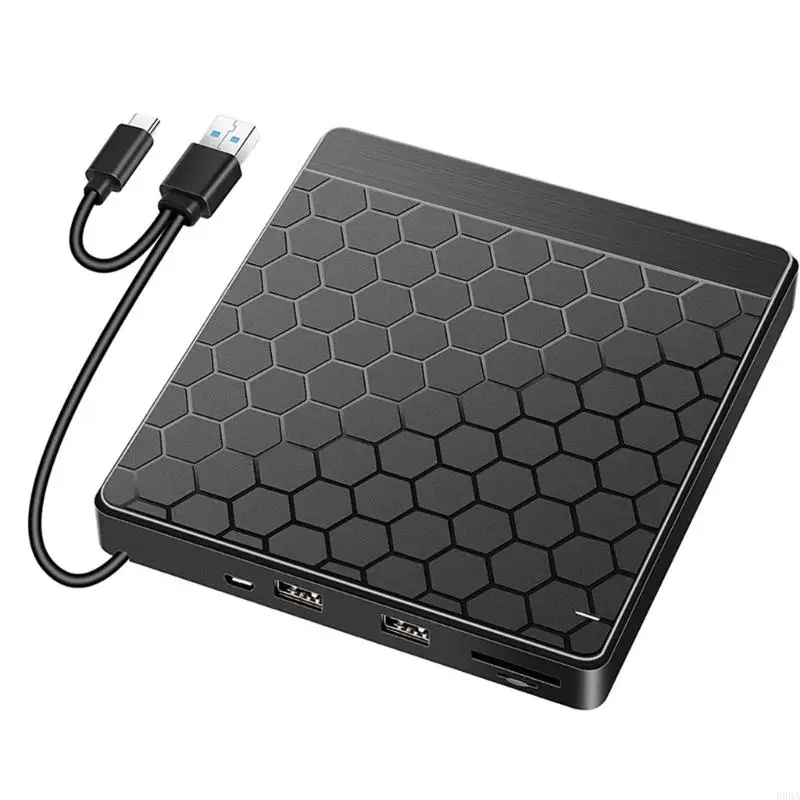 

6 in 1 External DVD USB Type C USB Memory Card Out Portable Optical DVD Burners DVD Player