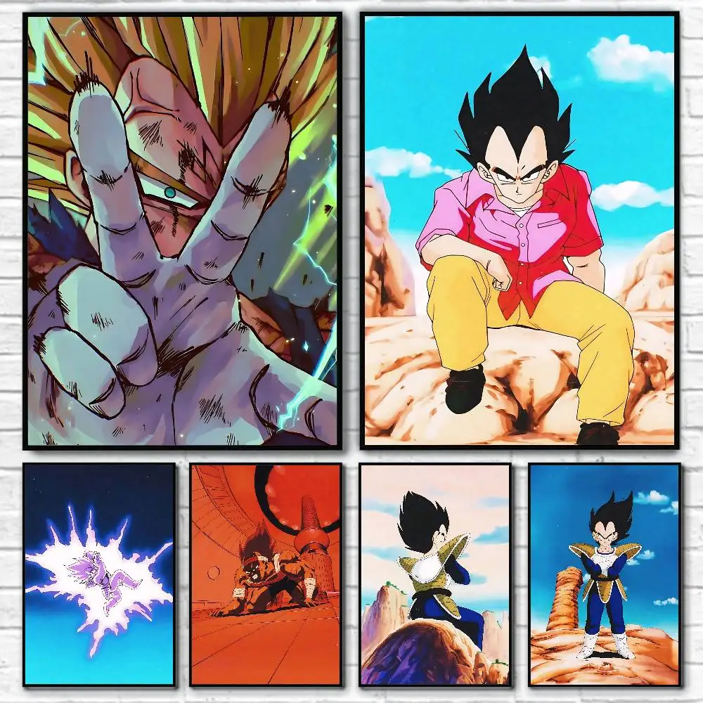 Anime Dragon Ball Vegeta Posters Fancy Wall Sticker for Living Room Bar Decoration Wall Decor