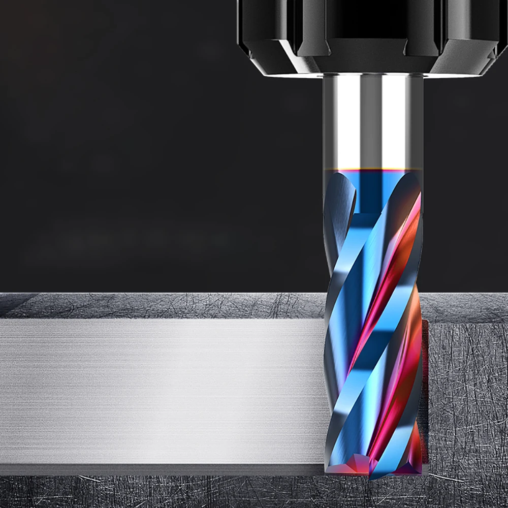 1Pcs 1mm-20mm 텅스텐 강철 밀링 커터 비트 카바이드 엔드 밀 CNC 절삭 공구 4 플루트 길이 50mm-100mm
