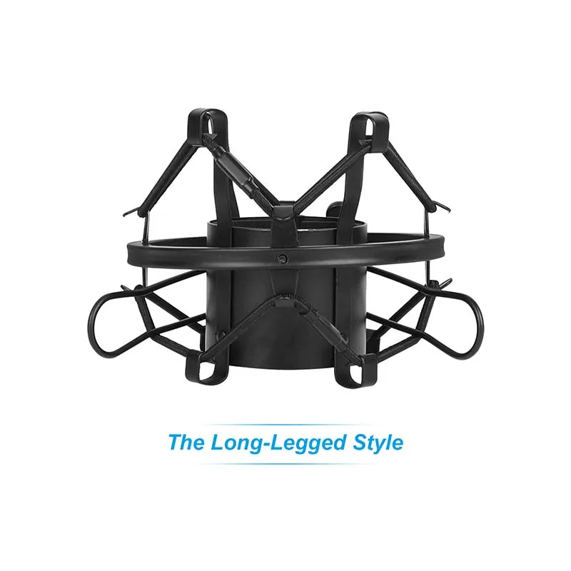 Camvaste suporte de microfone universal, suspensão antichoque, com clipe de 5/8 "fêmea para microfone macho de 3/8"