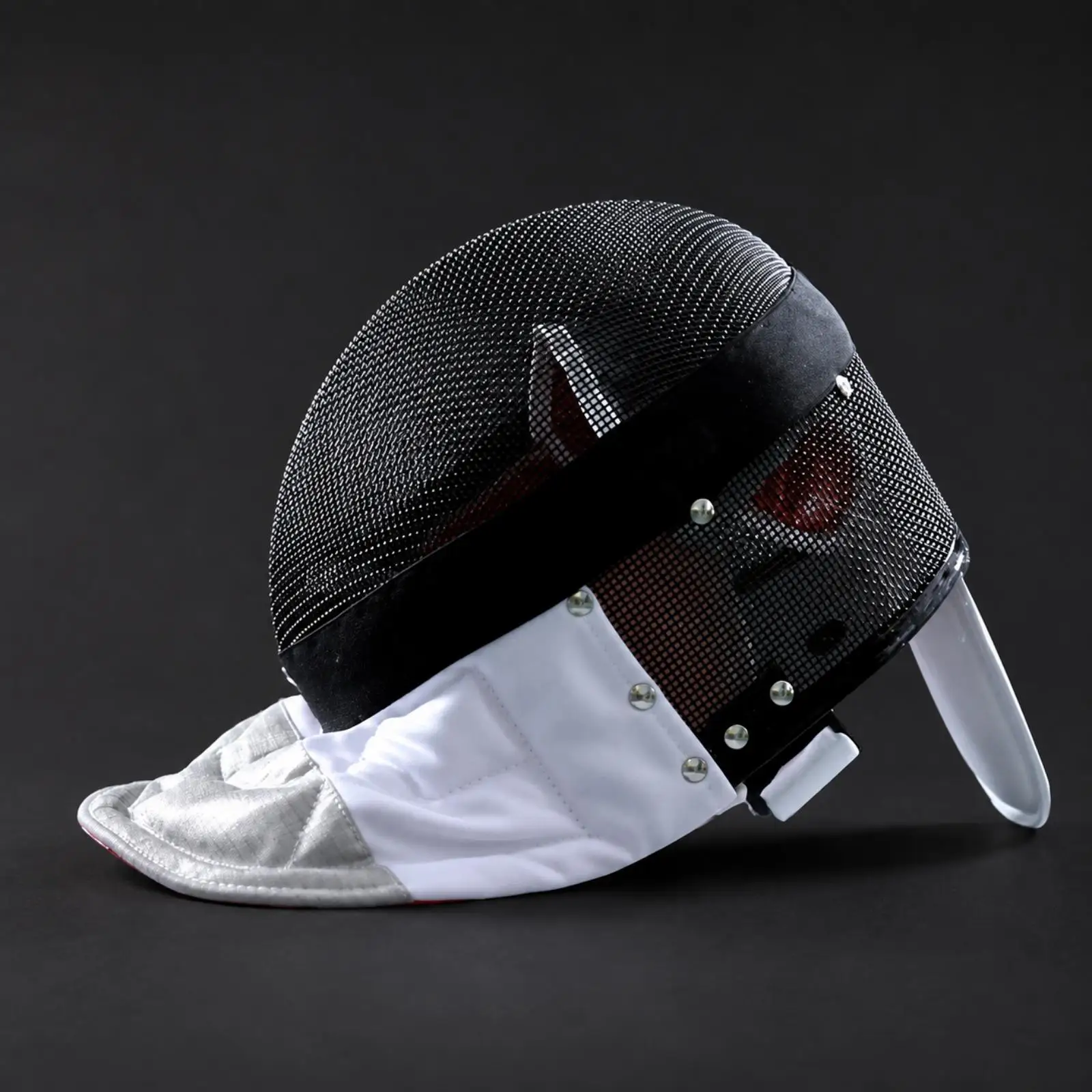 CE350N Fencing Foil Face Covering Full Coverage Wire-Mesh Fencing Face Covering with Bib Secure Fit Safeguarding Gear for