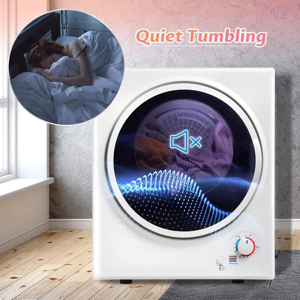 Sèche-linge portable avec capteur d'humidité, sèche-linge électrique, panneau de commande LCD, machine chauffante, 120 V, 850W