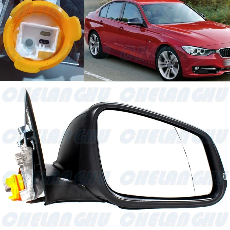 For BMW F30 F31 F35 320i 328i 335i 2010 2011 2012 2013 2014 2015 2016 2017 2018 Right Side 5 Pins Black Painted Mirror Assembly