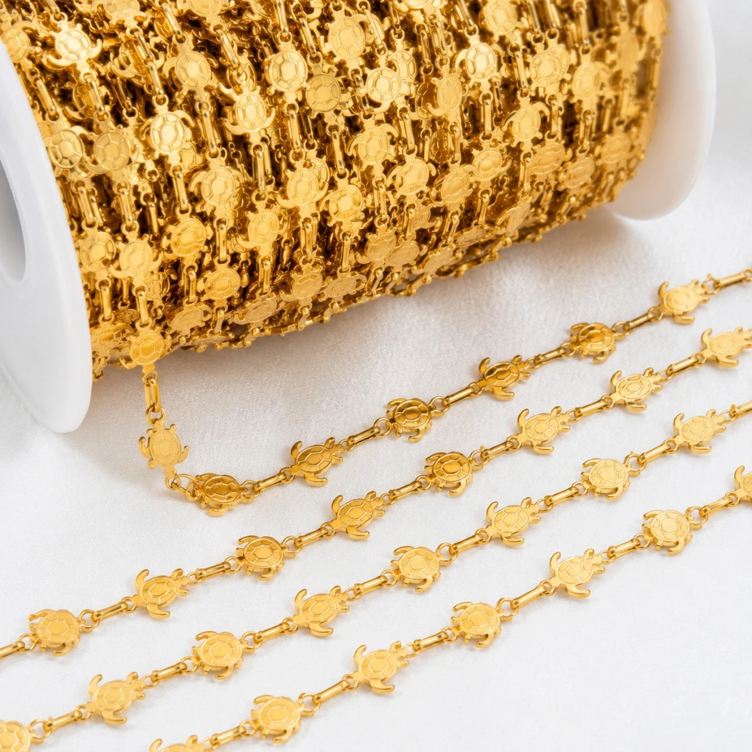 1 Metr Złoty Łańcuszek ze Stal – Women Accessories In Wholesale recenzja i cena