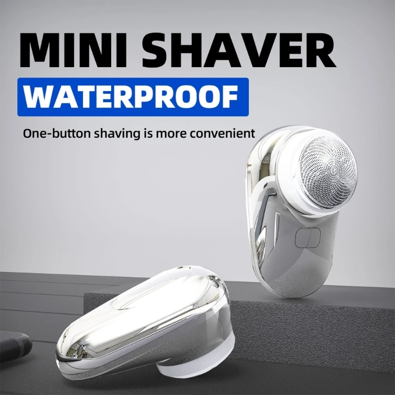 Mini afeitadora facial eléctrica M2EE para hombres, máquina de afeitar recargable para Barba, uso en seco y húmedo