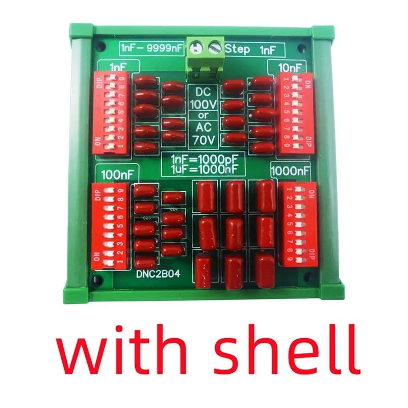AY14 -Dnc2b04 1Nf To 9999Nf Step-1Nf Four Decades Programmable Capacitor Board Polypropylene Film Capacitor C35 Din