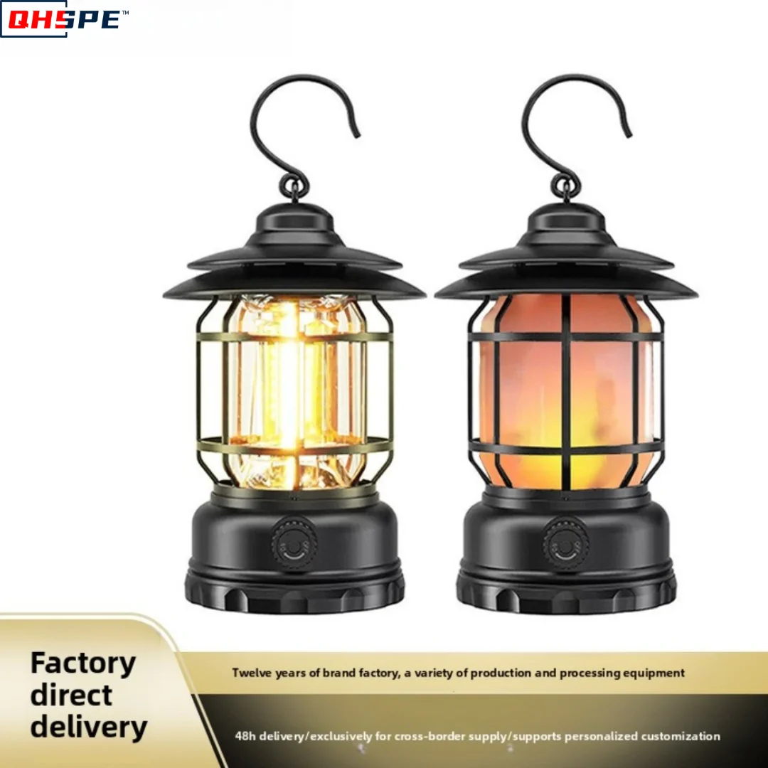 

Трансграничный светильник для кемпинга с зарядкой, уличный многофункциональный ретро светильник для лошади, светильник для кемпинга, светильник для палатки, портативный окружающий свет