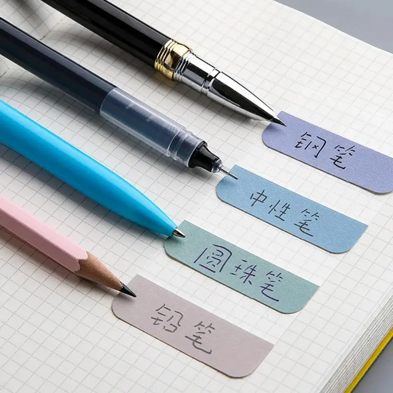 X6HA Colorful Sticky Index Tab for Notes Files Classification 3 Sizes Label Writable