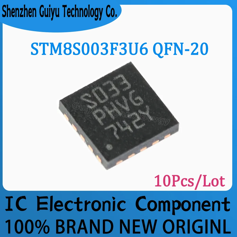 

STM8S003F3U6 STM8S003F3 STM8S003 STM8S003F3U6 STM8S003F3U6 QFN-20 S033 STM IC MCU Chip Chipset