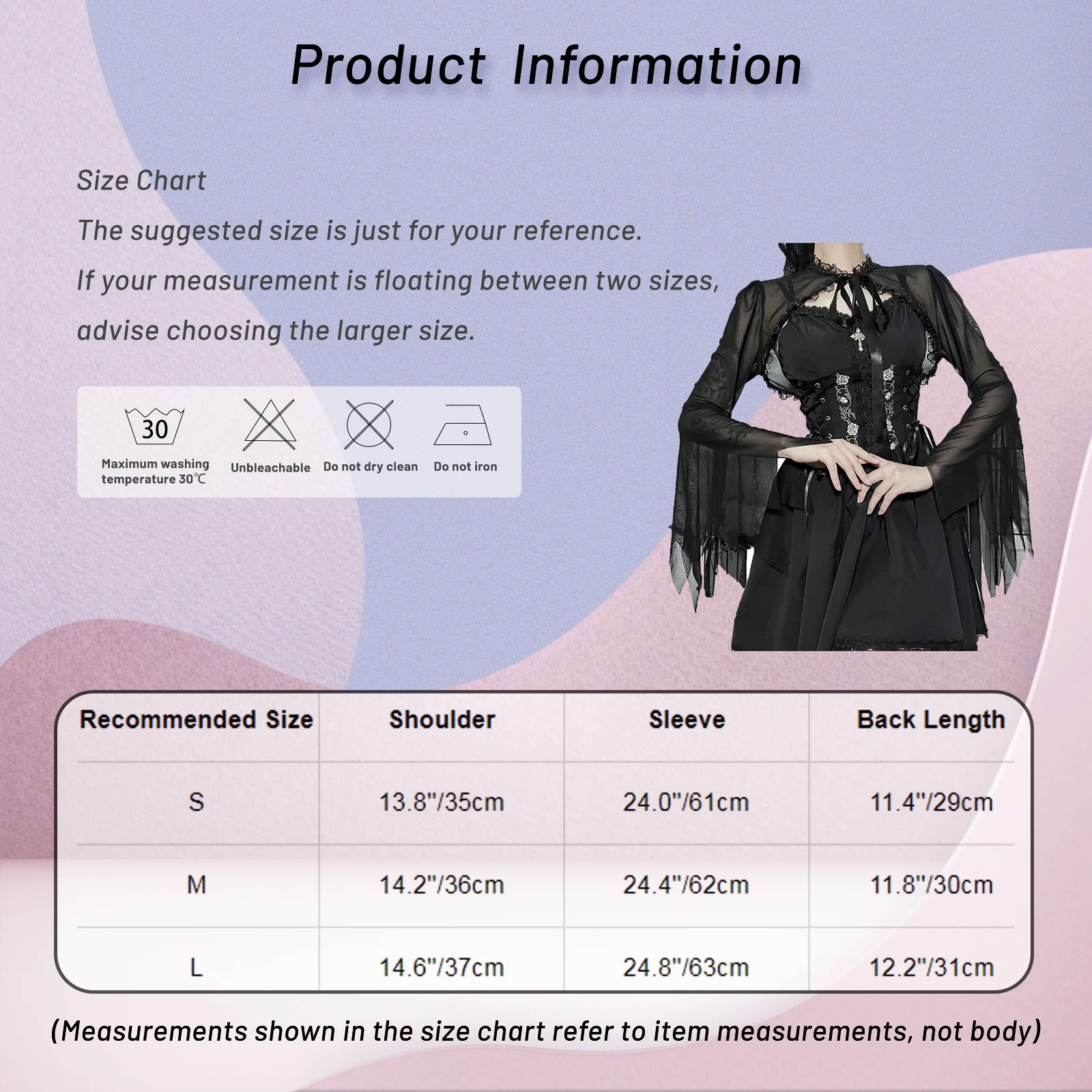 Costume de Cosplay Gothique Steampunk en Dentelle pour Femme, Cardigan à Manches sulf, à Volants, Transparent, Haut Court, Wlwear