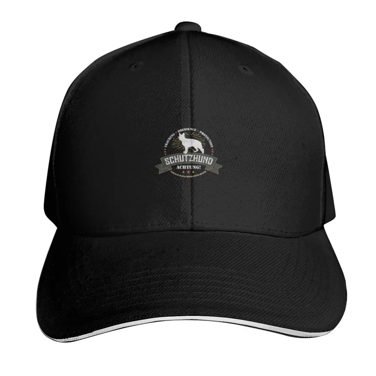 Schutzhund German Shepherd for Hundesport Handlers Baseball Cap Casual Daily Wear Quick Dry Performance Cotton Twill Breathable