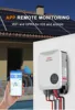 100A MPPT 컨트롤러가 내장된 6.2kW 48V 하이브리드 태양광 인버터, 500VDC PV 입력, 230VAC 출력, 순수 사인파, 차단기 빗 6