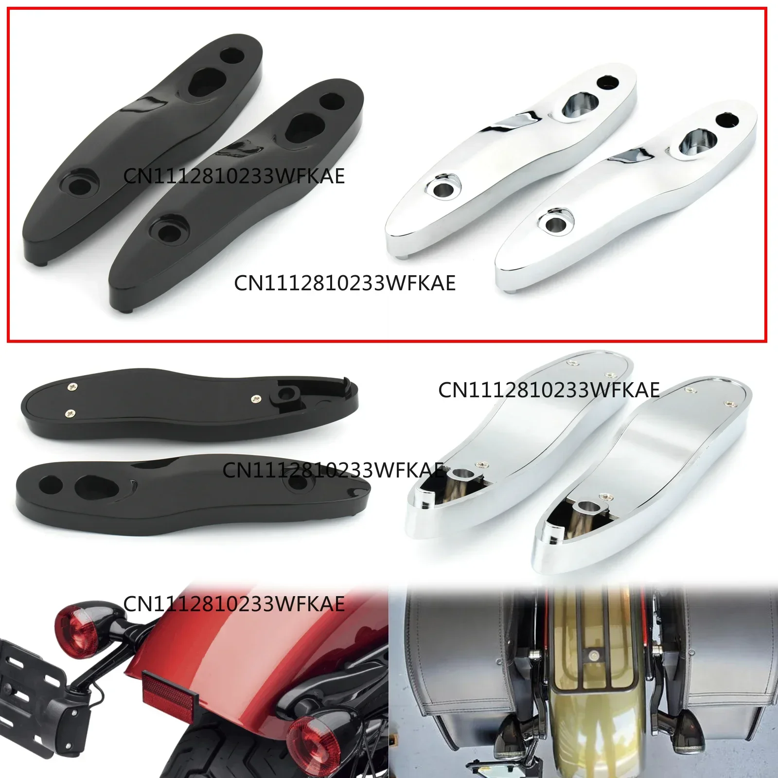 Motorcycle Black Rear Turn Signal Extension Bracket Relocation Kit For Harley Softail 00-25 Slim Breakout Fat Boy FLFB FXBB FXBR