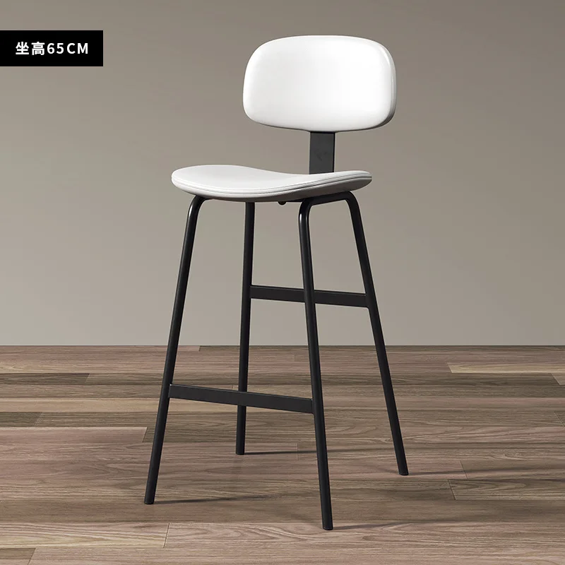 Nordic retro bar chair home leisure back chair bar high stool simple cafe wrought iron high chair