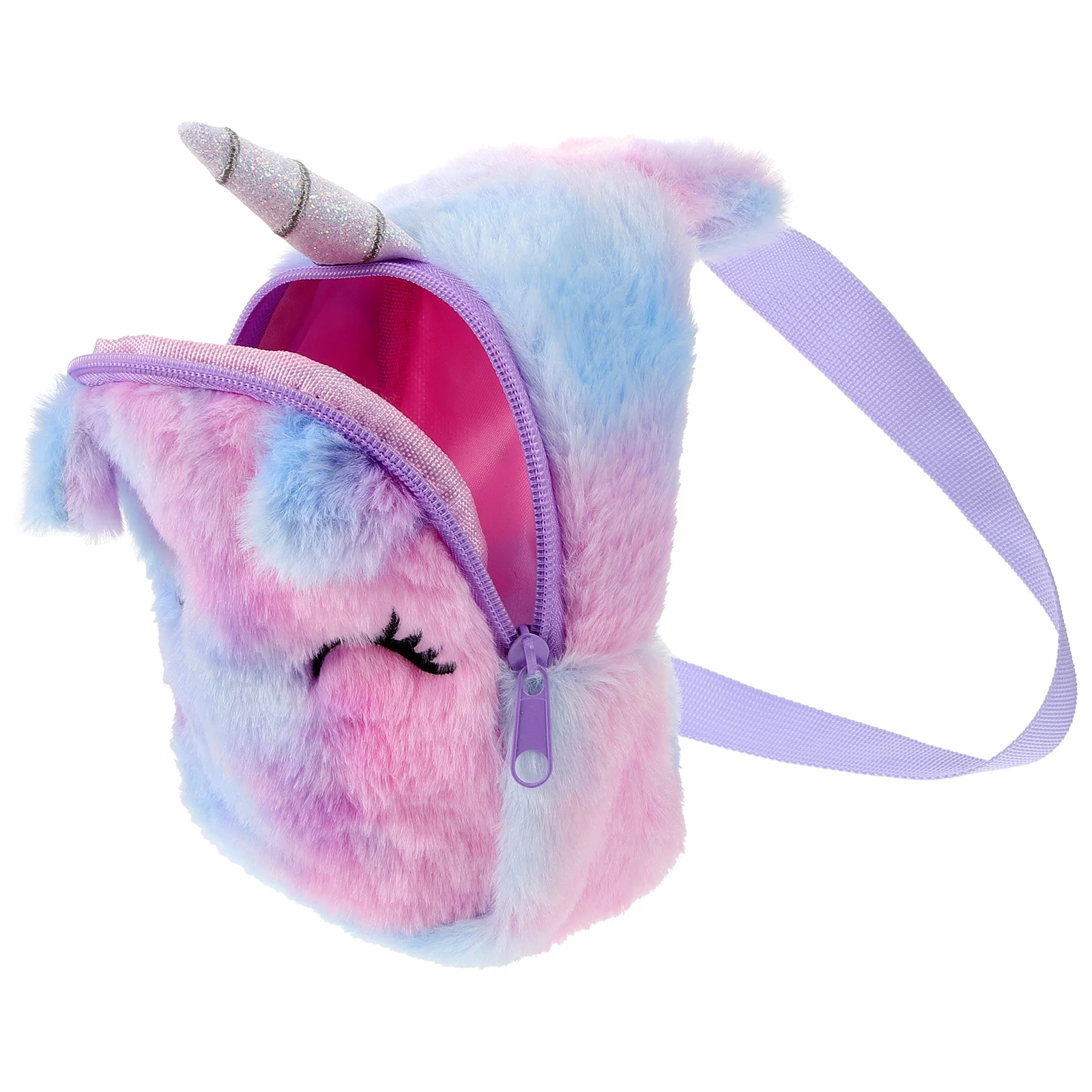 Bolso de pecho de unicornio, monederos, bandolera de mensajero para niña pequeña, bolso de hombro de felpa para niñas, lindo niño