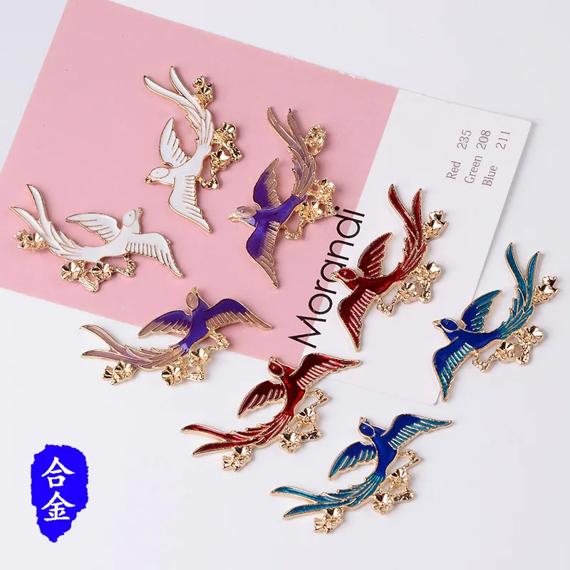 

100 pieces set of antique new birds, branches, clothing, bags, headgear DIY jewelry