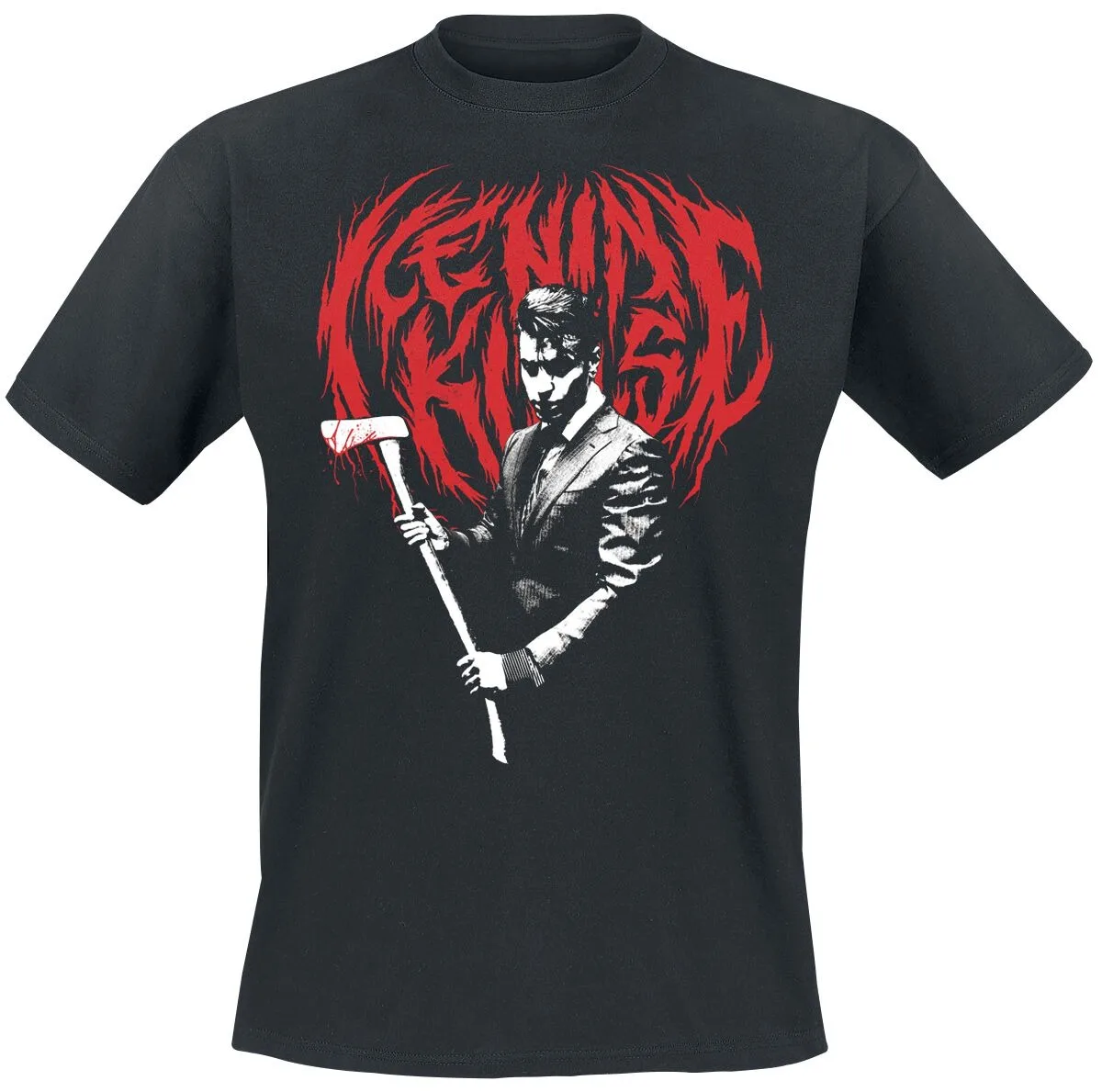 Ice Nine Kills X American Psycho Unisex Cotton T-shirt Patrick Bateman Axe Print Horror Metal Casual Tee