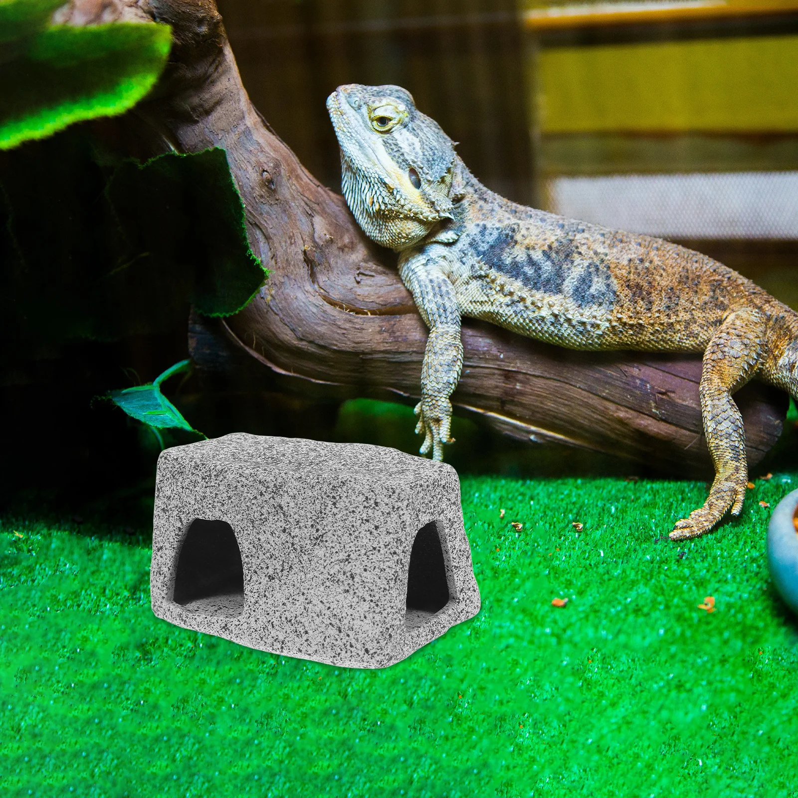 

Aquarium Hideout Cave Decor for Shrimp Fish Turtles Reptiles Stackable Rock Ornaments Safe Shelter Habitat Tank Decoration