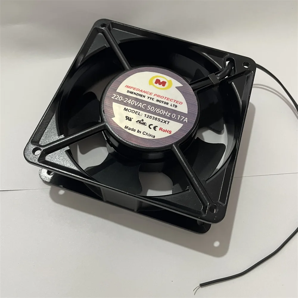 12038S2XT 0.17A AC220-240V 12038 Cooling Fan 120mm Square Ventilation Fan Replacement For Control Box Welding Machine Server Rac