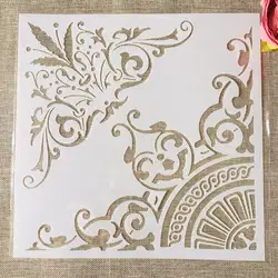 30*30cm Big Geometry Palace Frame DIY Layering Stencils Wall Painting Scrapbook Coloring Embossing Album Decorative Template