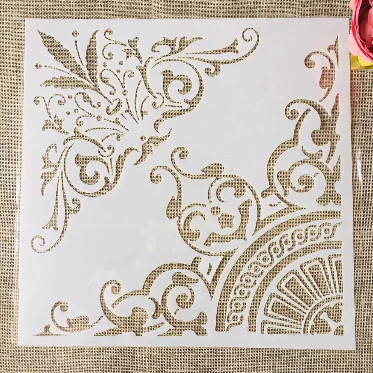 30*30cm Big Geometry Palace Frame DIY Layering Stencils Wall Painting Scrapbook Coloring Embossing Album Decorative Template