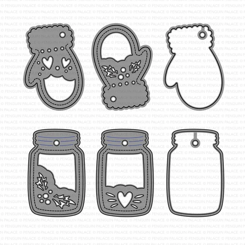 Metal Cutting Dies shake tags die set For DIY Scrapbook Cutting Die Paper Cards Embossed  Craft Die