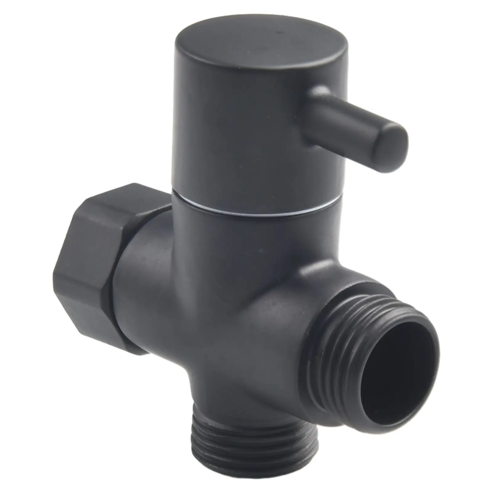 

Sturdy And Durable Brand New Diverter Valve 1/2in Female 1/2in Male Black Brass For Shower Head Solid Metal Handle