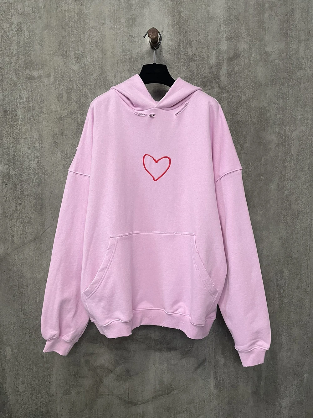 2024fw 1:1 Luxury Best Version 3D Heart Logo Hoodie Women Men Oversized Hooded Sweatshirts Pullovers