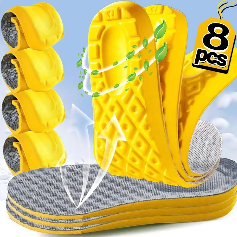 2/8Pcs Sports Shoes Insoles Super Soft Running Insole for Feet Shock Absorption Baskets Shoe Sole Arch Support Orthopedic Insert