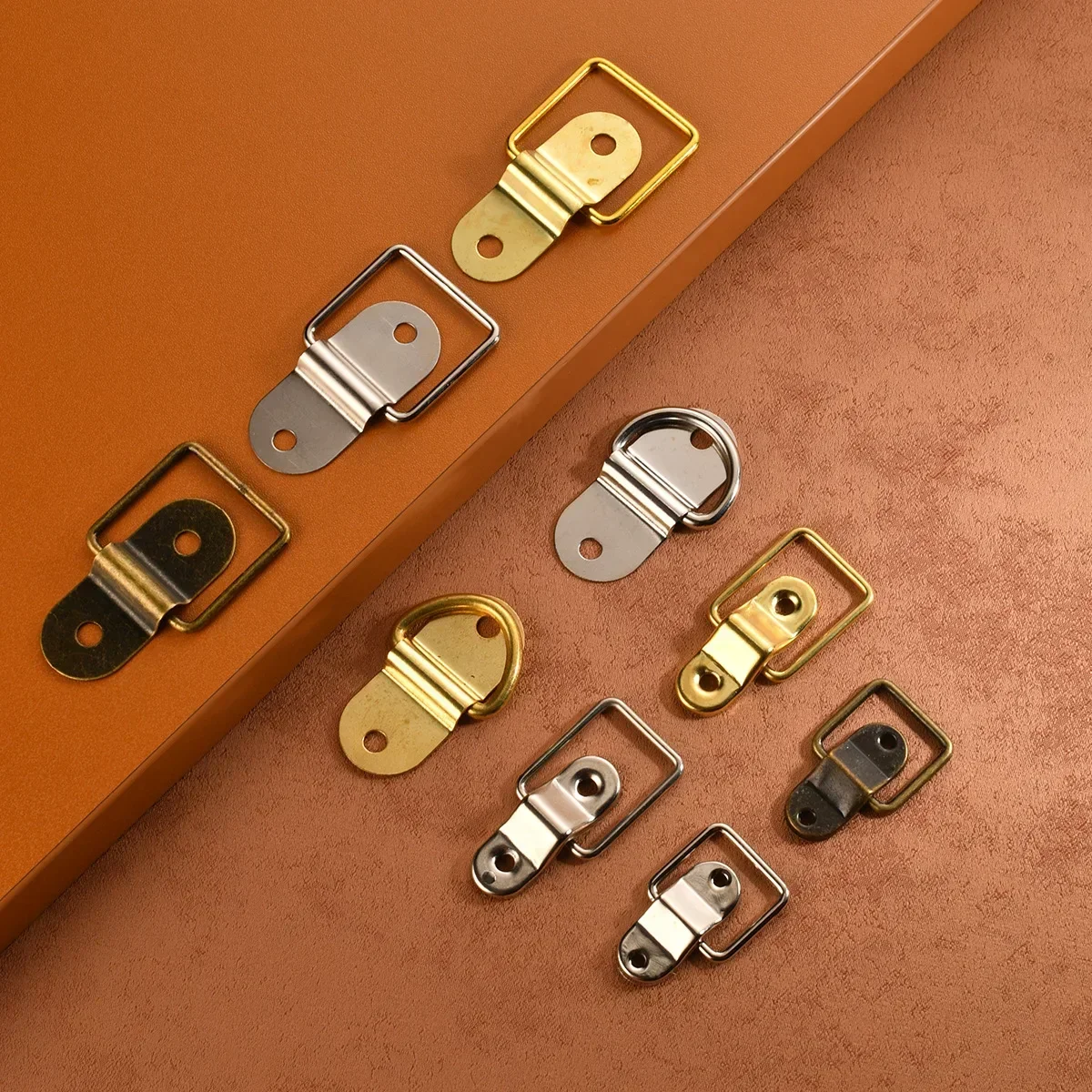 30pcs Hardware new Chinese wooden box inclined seat D arch bridge l handle handle accessories connecting ring gift box bag