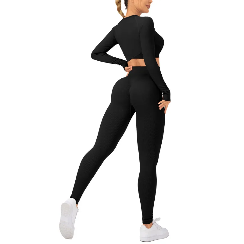 

Женский комплект для йоги, спортивная одежда, комплект из двух предметов - эластичная комфортная одежда для тренировок в тренажерном зале, костюм для фитнеса