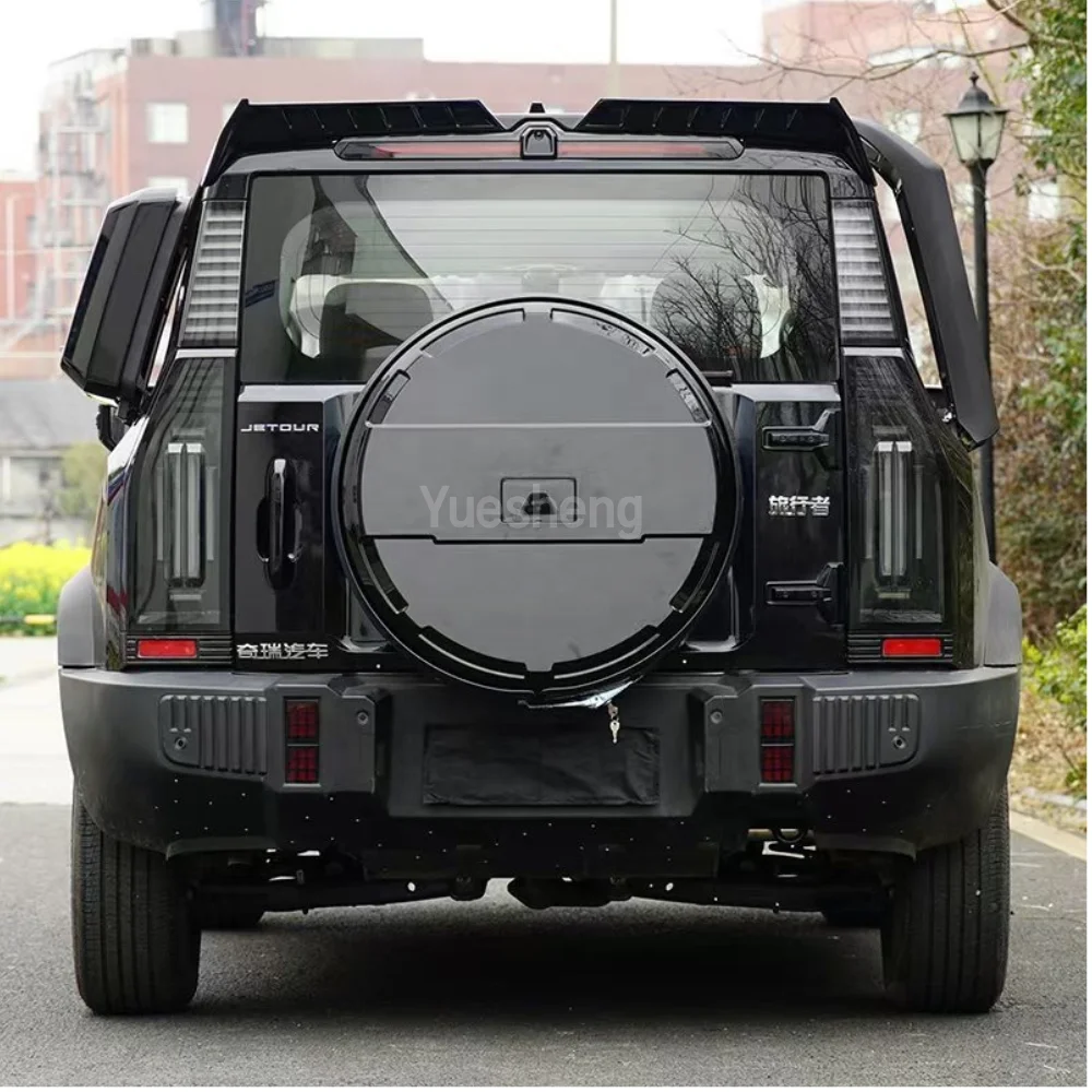 Spare Tire Cover Fits 19-inch Tires for Jetour Traveler T2 Accessories with Stainless Steel Outer Ring Car Spare Tire Cover view 5