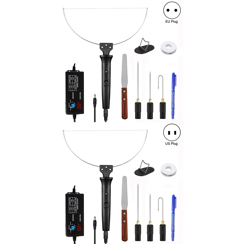 

10pcs Electric Foam Cutting Pen with Digital Display Thermostat Heated Foam Carving Knife Set Styrofoam Cutting Tool DIY Crafts