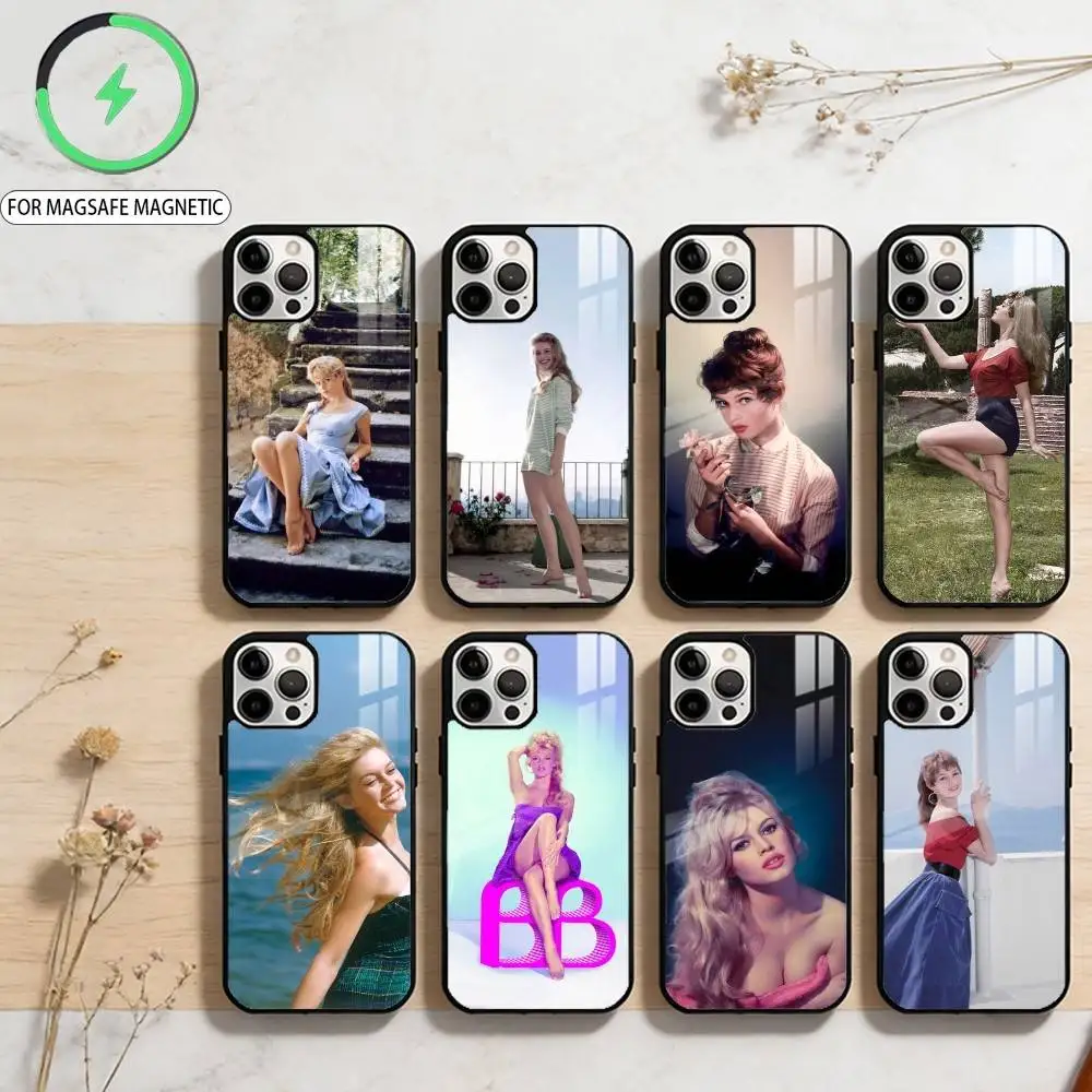 

Hot B-Brigitte B-Bardot Phone Case For iPhone17,16,15,14,13,12,11 Plus,Pro Max Magnetic For Magsafe Wireless Charging