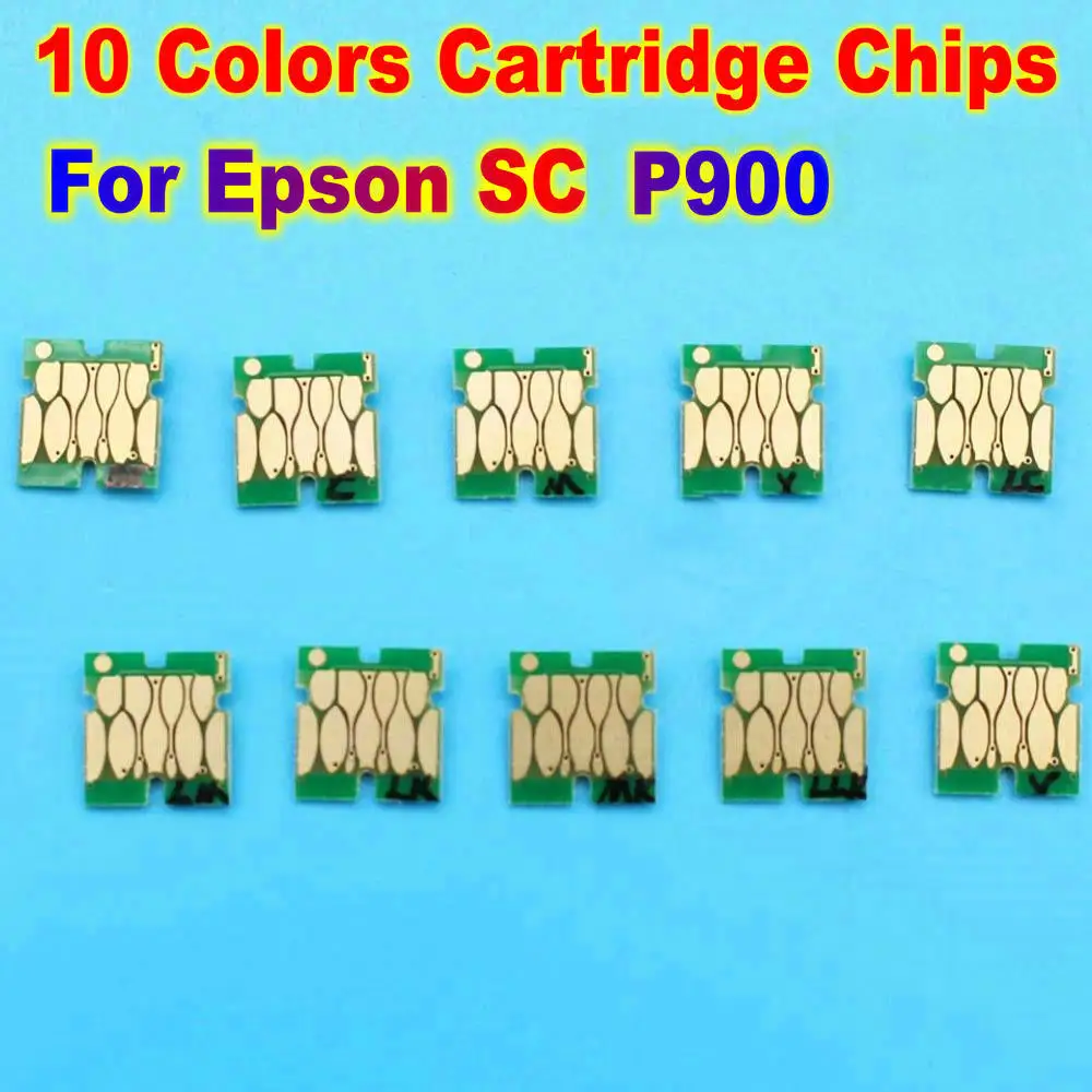 

10 Colors Printer Refill Ink Cartridge Chip T47A1-T47AD for Epson SureColor P900 SC-P900 Replacement Chips Ink Cartridge T47A2