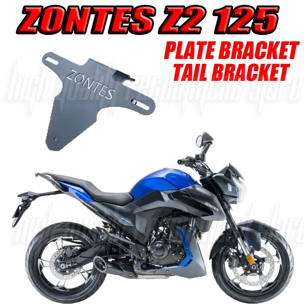 Rear Tail License Plate Mount Bracket For ZONTES Z2 125 ZT125-Z2 Z2 155 Motorcycle Number Plate Holder