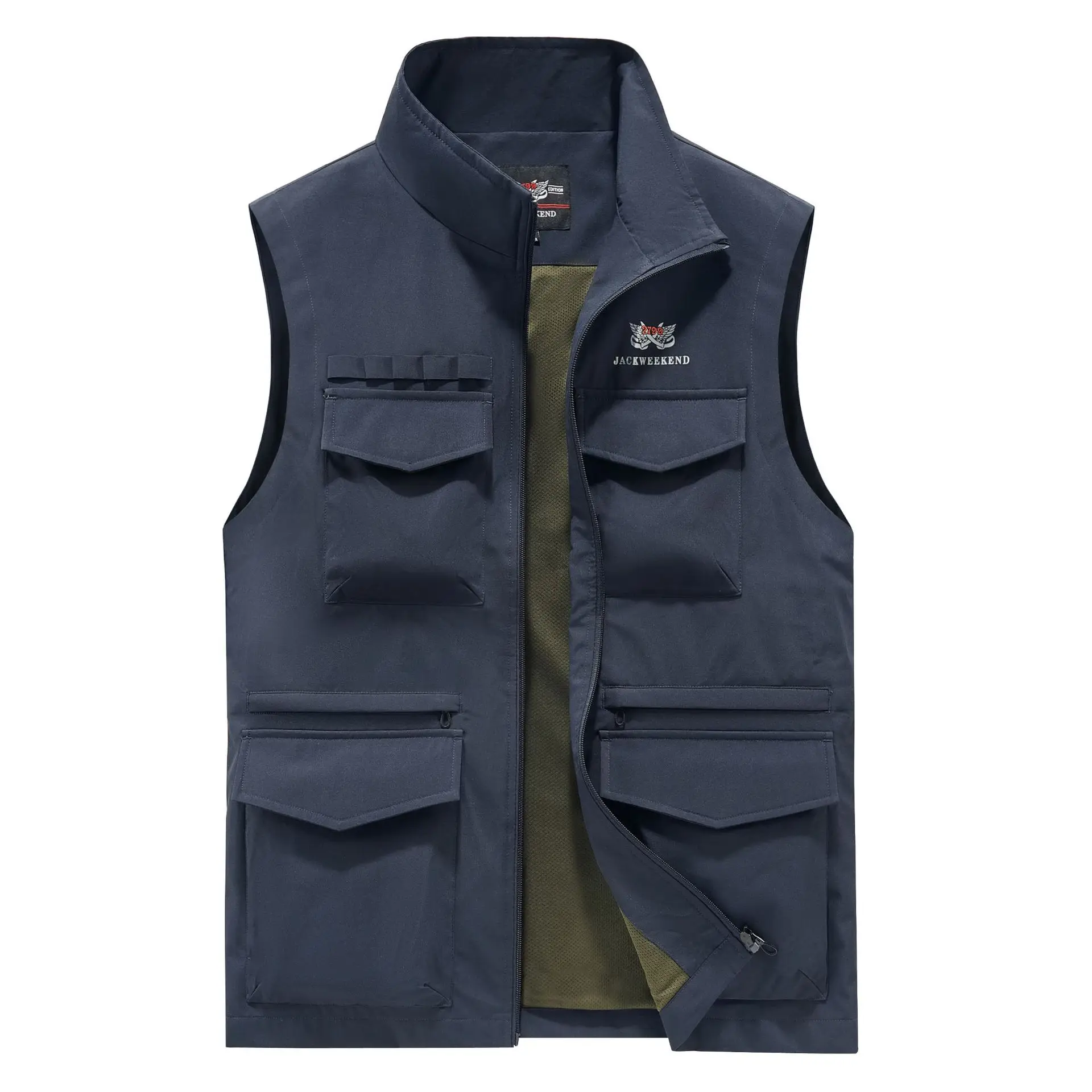 Casual waistcoat new spring and autumn thin multi-pocket vest outdoor all kinds of loose size men sleeveless jacket