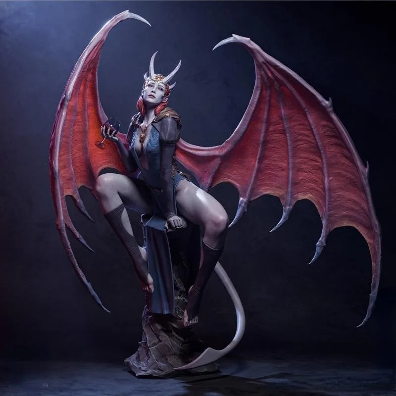 1/24 Scale Female Demon Mizora Resin Figure Assembled Model Kit Hobby Miniature Diorama Toy Unassembled Unpainted Free Shipping