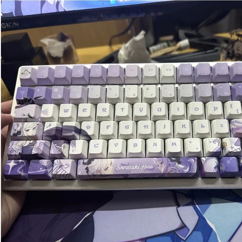 الأزرق الأرشيف Sorasaki هينا أنيمي موضوع كيكابس 120 مفتاح الكرز الشخصي مخصص لوحة المفاتيح الميكانيكية لعبة مهرجان هدية كيكابس