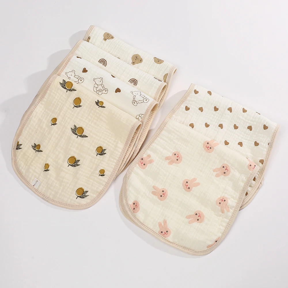 New Cotton Baby Bib Heart Cartoon Soft Cotton Burp Cloth Saliva Towel for Boy Girl Baby Bibs Safety Feeding Accessories