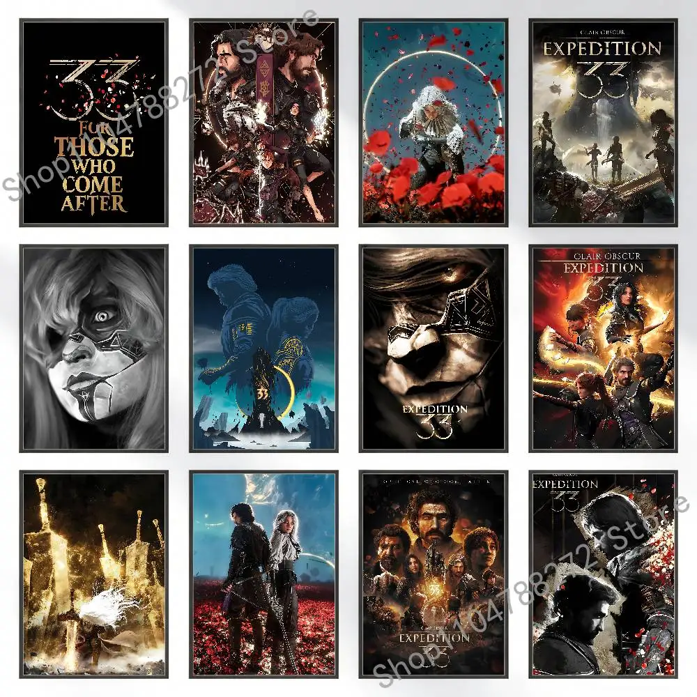 C-Clair O-Obscur E-Expedition 33 Poster HD Art Sticky Wall Waterproof Home Living Room Bedroom Bar Aesthetic Decoration