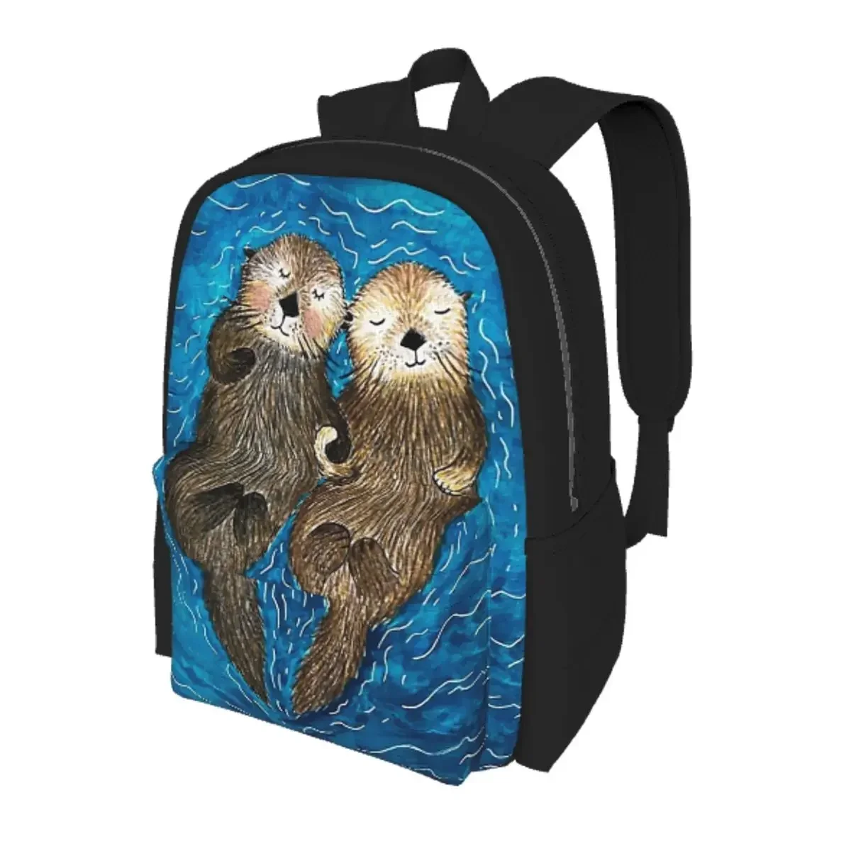 Otter CUTE SLEEP Student Backpack School Bag Hiking Travel Daypack for Boys Girls Bookbag Shoulder Bags