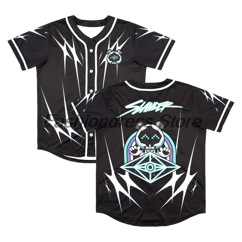 Slander Astro Jersey Baseball Jacket Shirts 2026 Music Festival Short Sleeve Button-up Tee Women Men Streetwear Tops